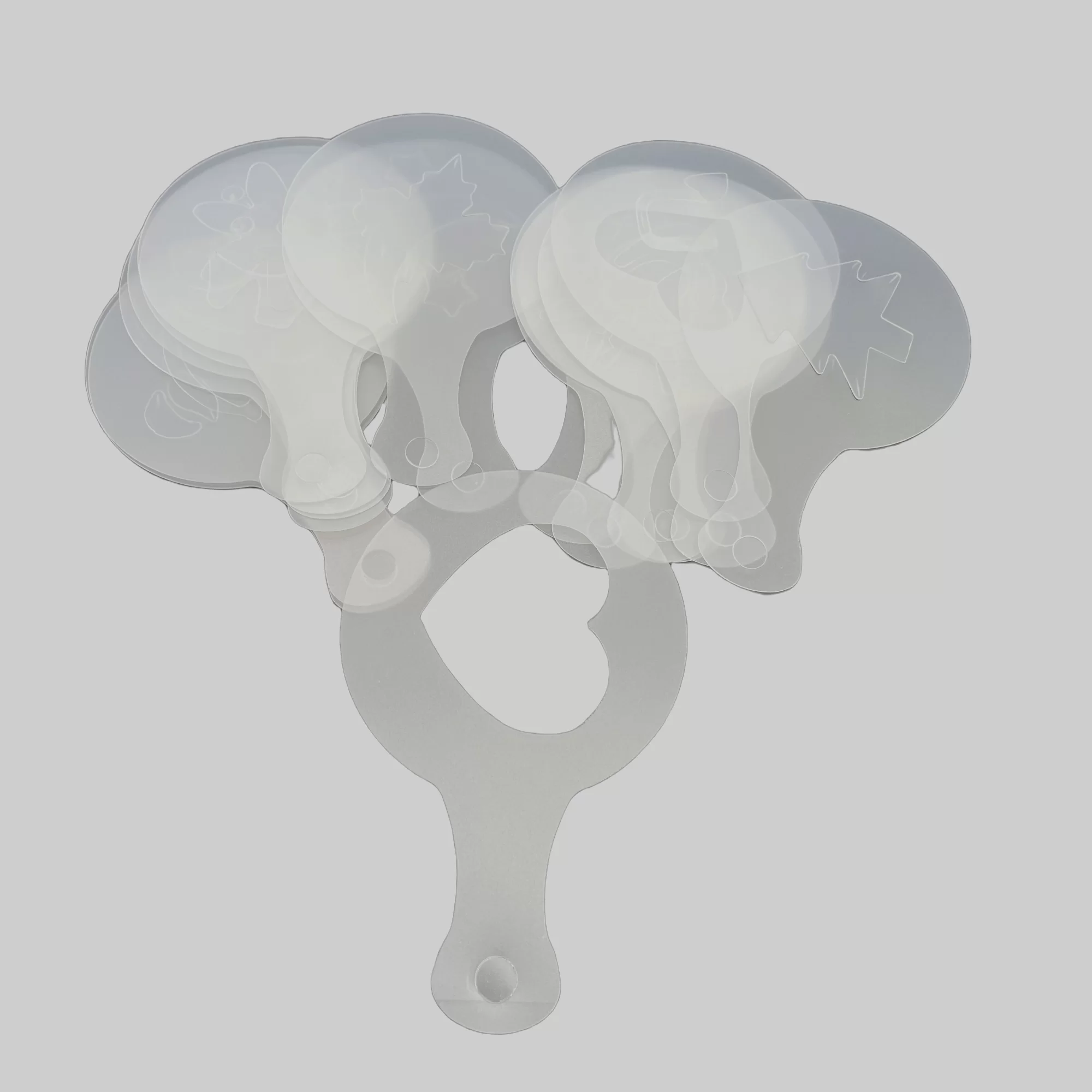 Figuras Plantillas para decorar capuchinos.  16 piezas
