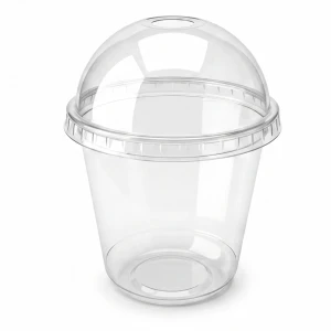 Vaso cristalino forma PET U bubble tea 12 oz. 50 piezas