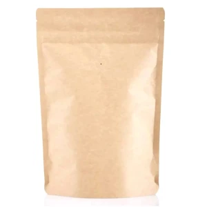 Bolsa Kraft Stand Up Pouch para 1000 gr de café. 25 Piezas